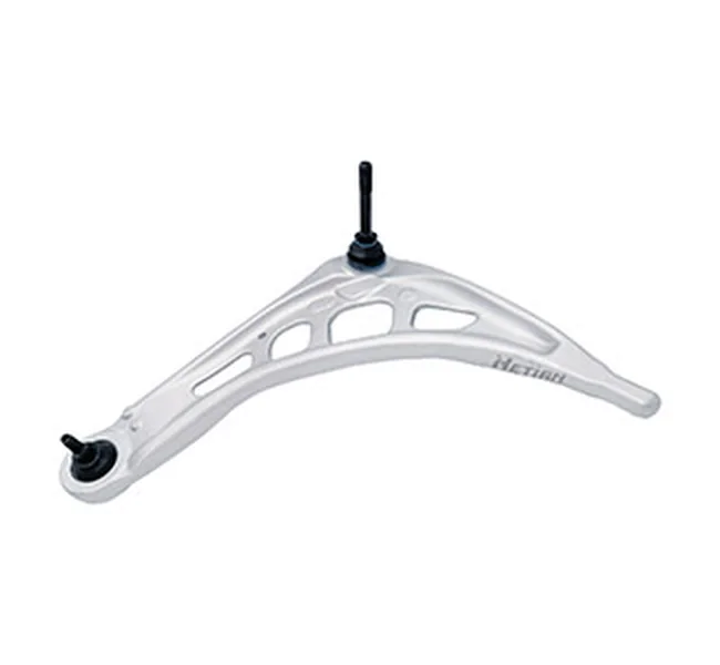 Forged aluminum control arm, studio product photo