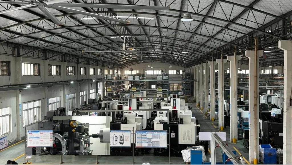 CNC machining workshop at the Hetian Wuhu plant